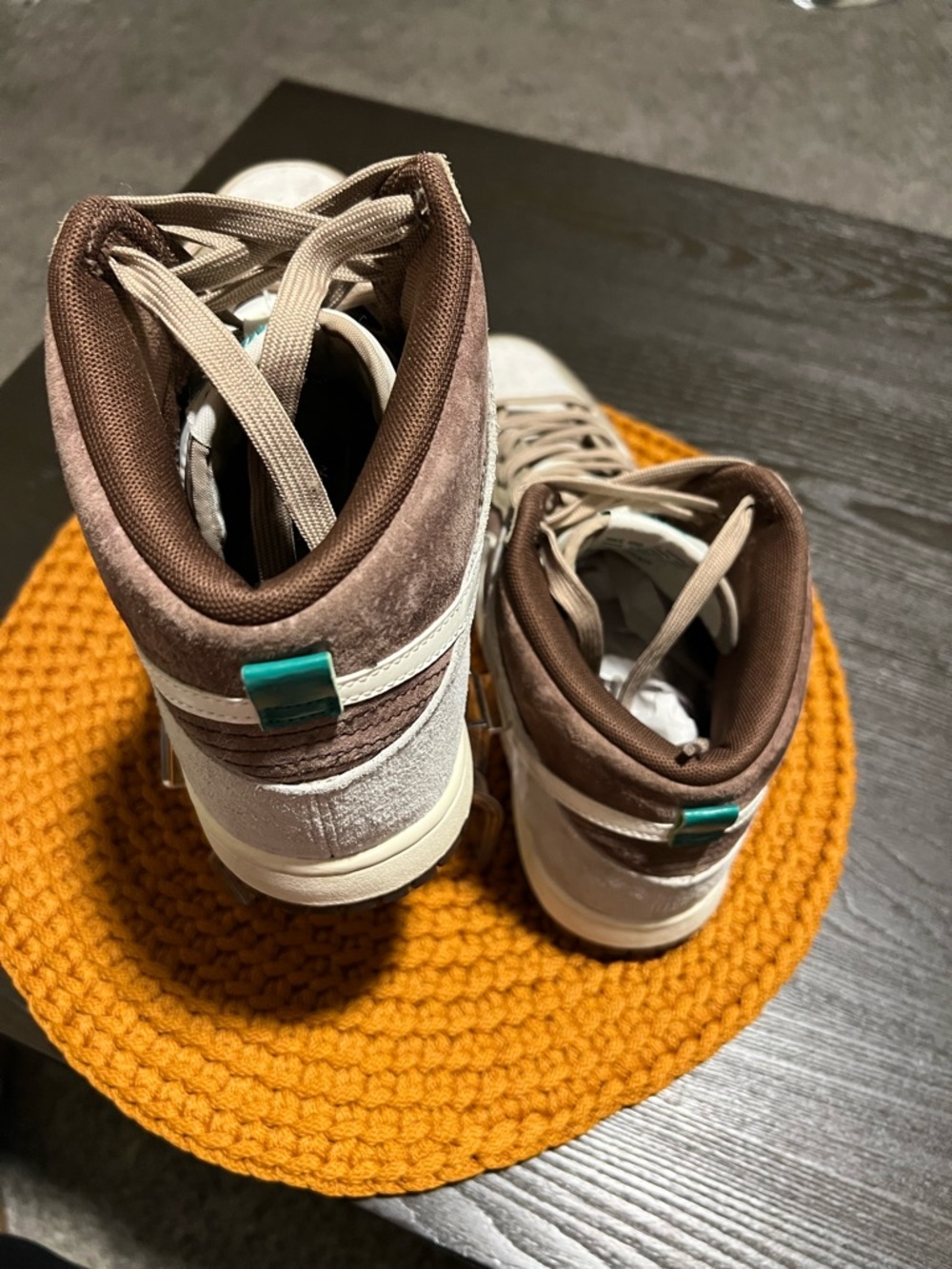 Nike Dunk High Retro Men’s High-Top Sneakers Earth Tones/Brown Suede - Size 9.5 - Picture 8 of 11